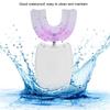 Household Ultrasonic Rechargeable Silicone U Shaped Electric Toothbrush Teeth Whitening Brush(White