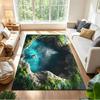 Crystal Blue Lagoon Oasis Non-Slip Home Carpet Design for Office Decor Living Room Bedroom Gift