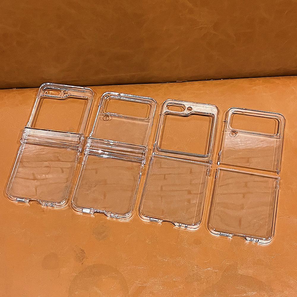 Phone Case for Samsung Z Flip 1 2 3 4 5 6 Z Fold 2 3 4 5 6 Motorola Razr 40 50 Oppo Find N N2 N3 N5 N2 Flip High Transparency Folding Screen