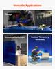Welding Screen with Frame, 1.74 X 2.34m Welding Curtain Screen, Flame-Resistant Vinyl Protection Screens with Lockable Swivel Wheels & 6-Level UV