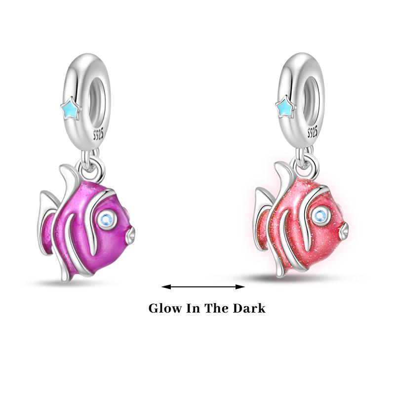 Copper Color Fireflies Bees Stars Turtles Luminous Charms Beads Fit 3Mm Original Bracelets Diy Jewelry Gift