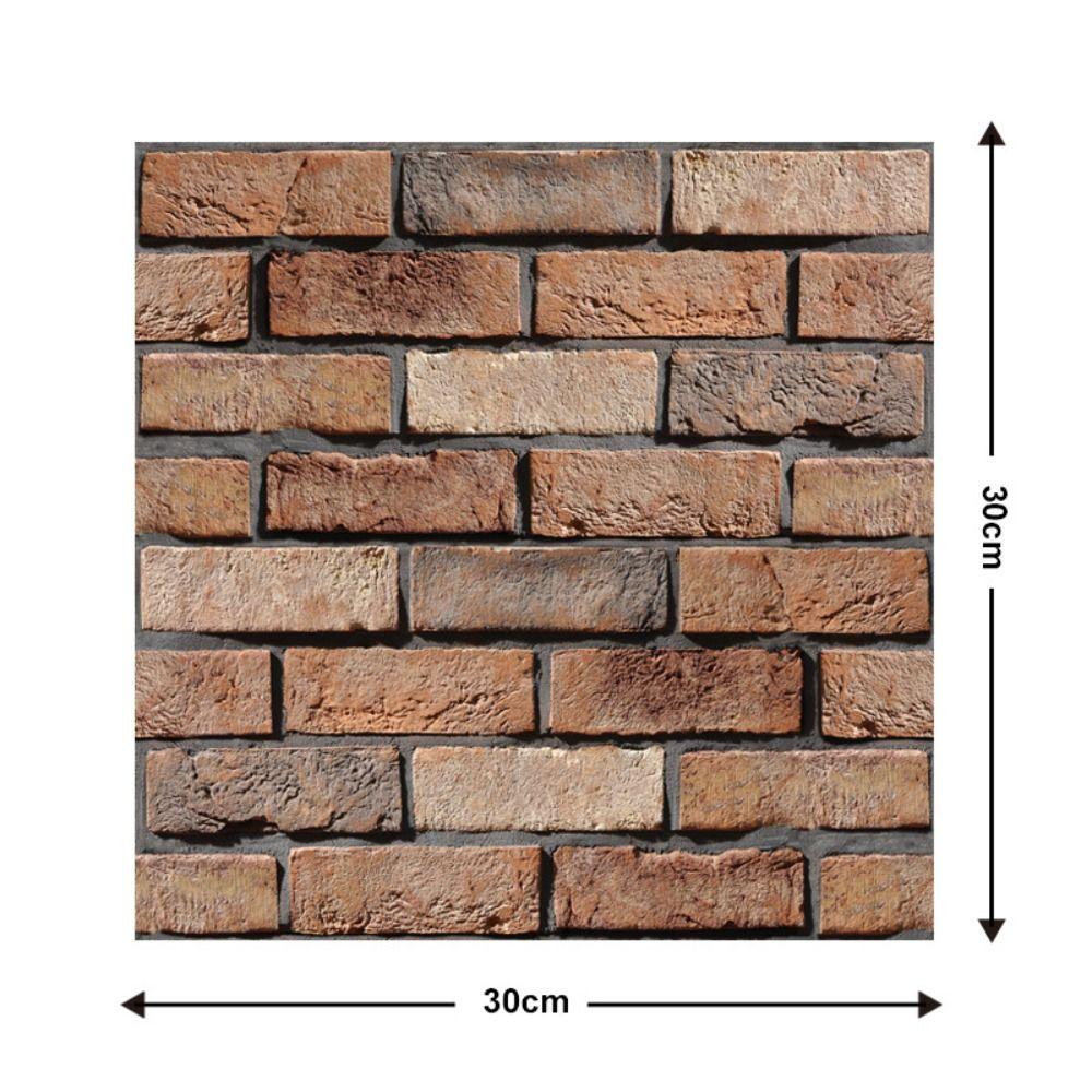 Kolej DIY Cihlový design pro nástěnnou dekoraci Nástěnná nálepka 3D Tapeta Pozadí Tapeta