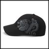 Mesh Cap Dragon Logo Hat Running Lightweight Quick Drying CA508 [White Fang] Men's Women's (Black)