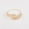 Metal Leaf Open Arm Ring Punk Personality Wide Cuff Bangles Girl Jewelry Simple Exaggerated Geometric Pulseras