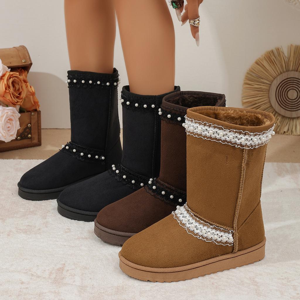 Anti-slip Shoes in Large Size with Thick Soles, Women's Snow Boots in Large Size