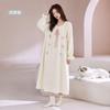 Womens Cotton Long Sleeve Nightgown Casual Soft Home Dress