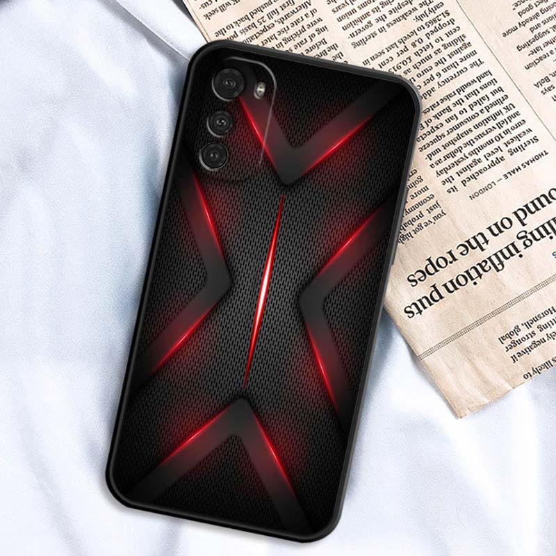 Carbon Fiber Pattern For Motorola G85 Edge 50 G24 G35 G14 G04 40 G72 G34 G G54 G13 G32 5G Black Phone Case