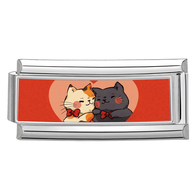 New Women's Gift Cute Rabbit Cat Dogs Italian Charms Links Beads Fit 9mm Stainless Steel Modular Modular Bracelet Jewelry