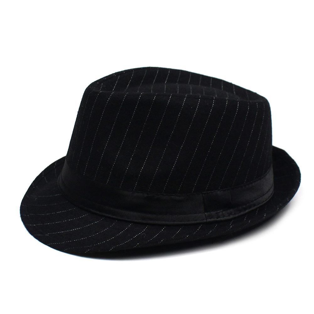 

Капелюх-циліндр з косими смугами Весна та осінь Повсякденний Універсальний Джазовий капелюх Капелюх з маленькими крисами Чоловічий Літній сонцезахисний капелюх Сонцезахисний капелюх one size fits all чорний