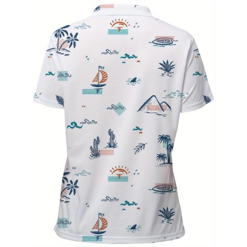 Summer Men's Polo Shirt 3D Print Pattern Breathable Lightweight Casual Fashion Outdoor Beach Men's Clothing