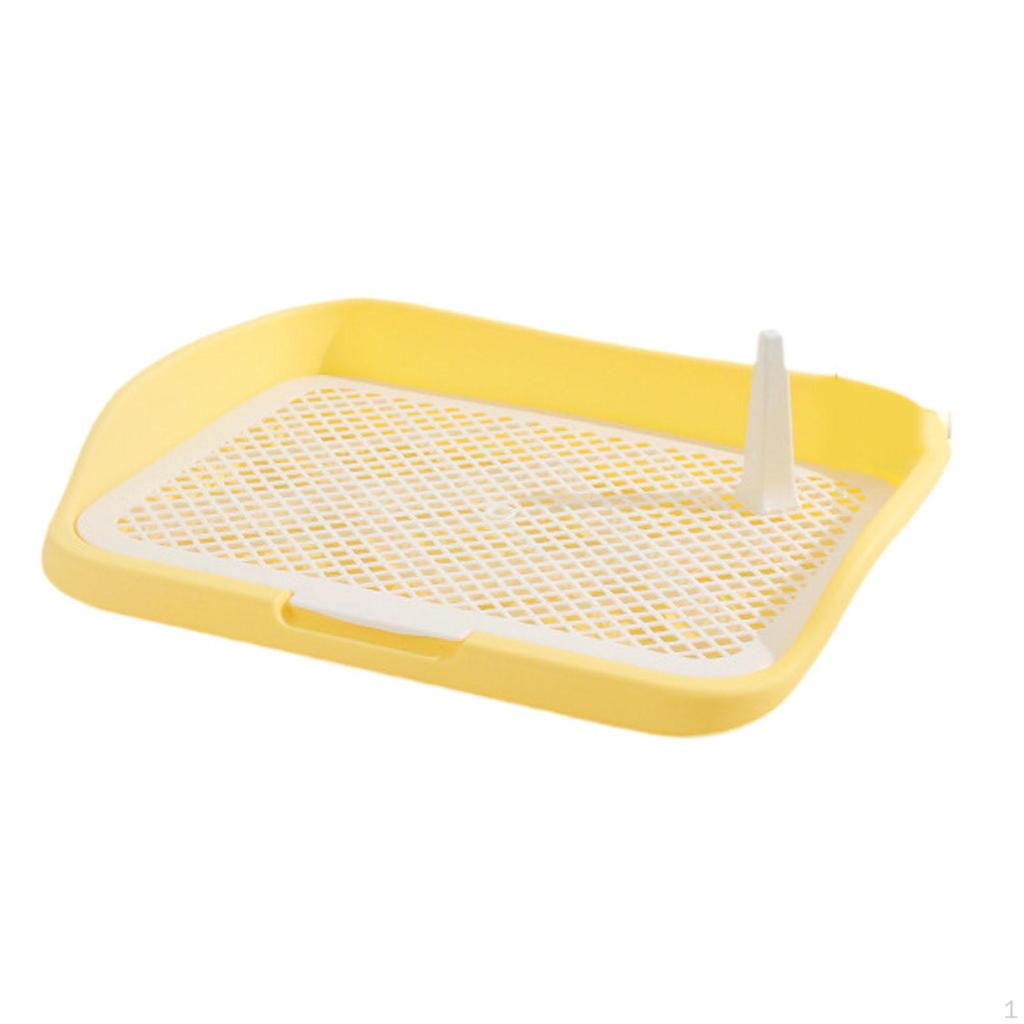 Dog Potty Training Tray, Removable Cat Litter Box, Reusable Box with Mesh Grids for Small