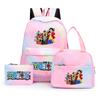 3Pcs/set Anime One Piece Anti-Theft Backpack Casual Daypack with Lunch Bag Pencil Case Back To School Daily Bookbag for Boy Girl Mochila Rucksack
