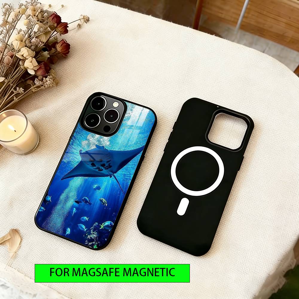 Sea animals  Phone Case For iPhone17,16,15,14,13,12,11 Plus,Pro Magnetic For Magsafe Wireless Charging