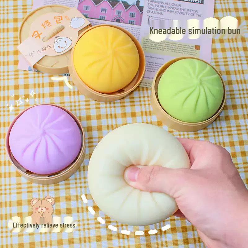 Large Decompression Squeeze Bun Toy - Children's Stress Relief Slow Rebound Prank Xiaolongbao