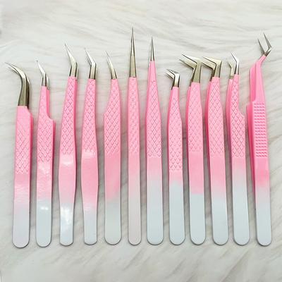 Wimpernpinzette Edelstahl Für Wimpernverlängerung Make-up-Werkzeuge Nagelkunst-Zubehör Strassstein-Picker Werkzeuge
