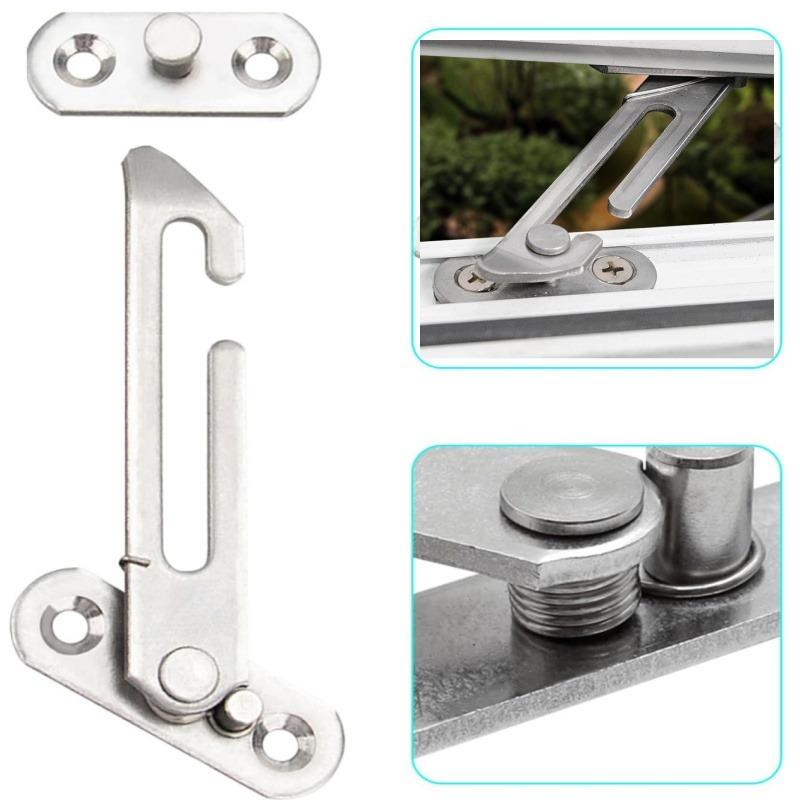 Casement Window Limiter Stainless Steel Window Support Wind Hook Latch Wind Brace Retainer Hinge Lock Children Safety Protector