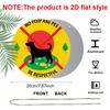 2D Flat 1pc, 8x8 in, "No Poop and Pee Be Respectful" Round Aluminum Metal Sign, Yellow with Red Border & Dog Silhouette, Ideal for Patio, Porch