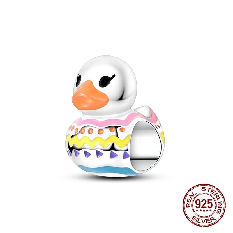 

Расписной узор Утиные бусины Шармы Медь Подвеска-подвеска Подходит для браслета-манжеты Ожерелье DIY Ювелирные изделия