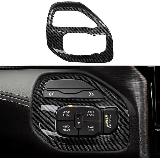 Car Air Vent Outlet Decals For -2025 Dodge Ram 1500 2500 3500 Accessories Carbon Fiber Stickers, Black