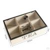 Holder Organizer Box with Wooden Lid And Glass Dividers Elegant Suitable for Kitchen Dome Decoration