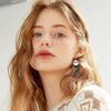 Round Geometric Drop Earrings Gold/Silver Tone Circle Disc Coin Flat Brushed Drop Earring for Fashionable Women