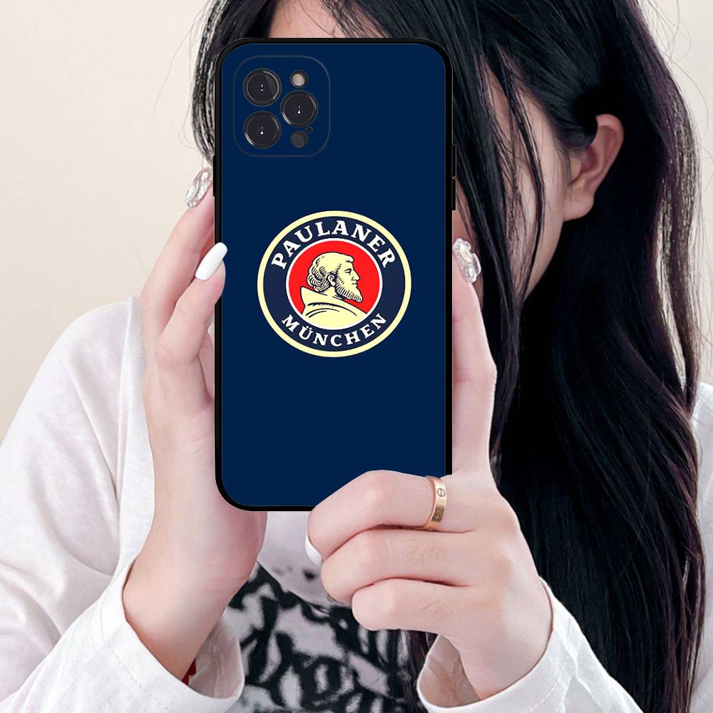 

German Beer P-Paulaners Phone Case For IPhone 17 16 15 14 13 12 11 Pro Max Plus Mini Silicone Black Cover iPhone 14