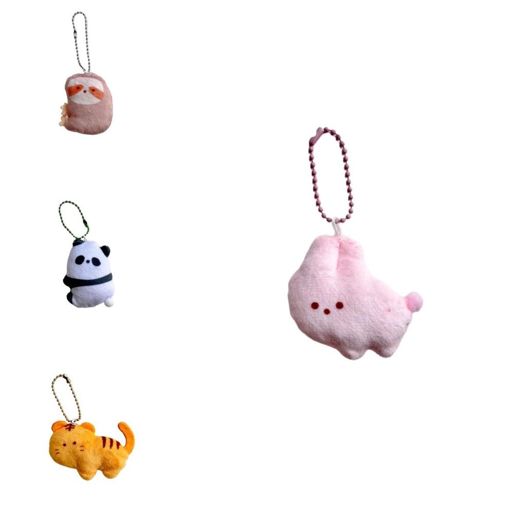 Urocze pluszowe breloczki ze super miękkim krótkim pluszowym futerkiem