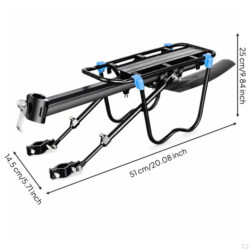 Bike Cargo Rack Quick-Release Cycling Gear Flat Platform
