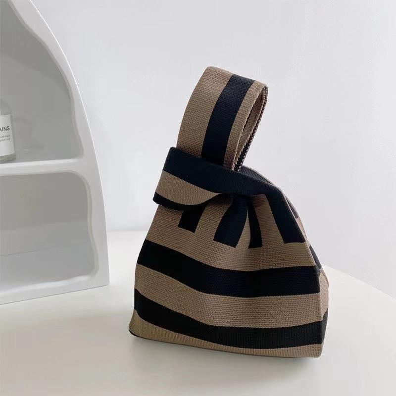 Square Rhombus Rhombus Stripe Geometric Knitted Gift Bag Handbag Handbag Handbag Tote Bag