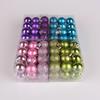 24Pcs Christmas Ball Plastic Bright Ball Christmas Colored Balls Christmas Tree Decorative Ball