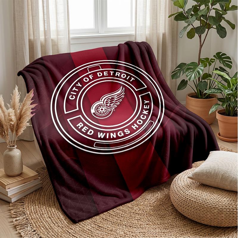 Detroit Red Wings Flanell Fleece Decke Gemütliche Warme Überwurfdecke Für Sofa Bett Reise Ganzjahresgebrauch