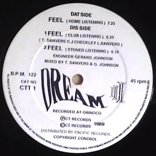 

12inch Record DREAM III - Feel CTT1 C.T. Records 1989 UK Dance & Electronica Used