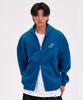 Astral Projection Graffiti Oversized Wide Shoulder Zip-Up Hoodie_Teal Blue