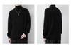 Men's Trendy Winter High Neck Sweater - Solid Color, Simple Style, Versatile Casual Design