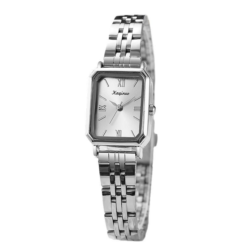 Montre Carrée Quartz Dorée de Luxe pour Femme avec Bracelet en Acier - Élégante, Mode Haut de Gamme pour Étudiants