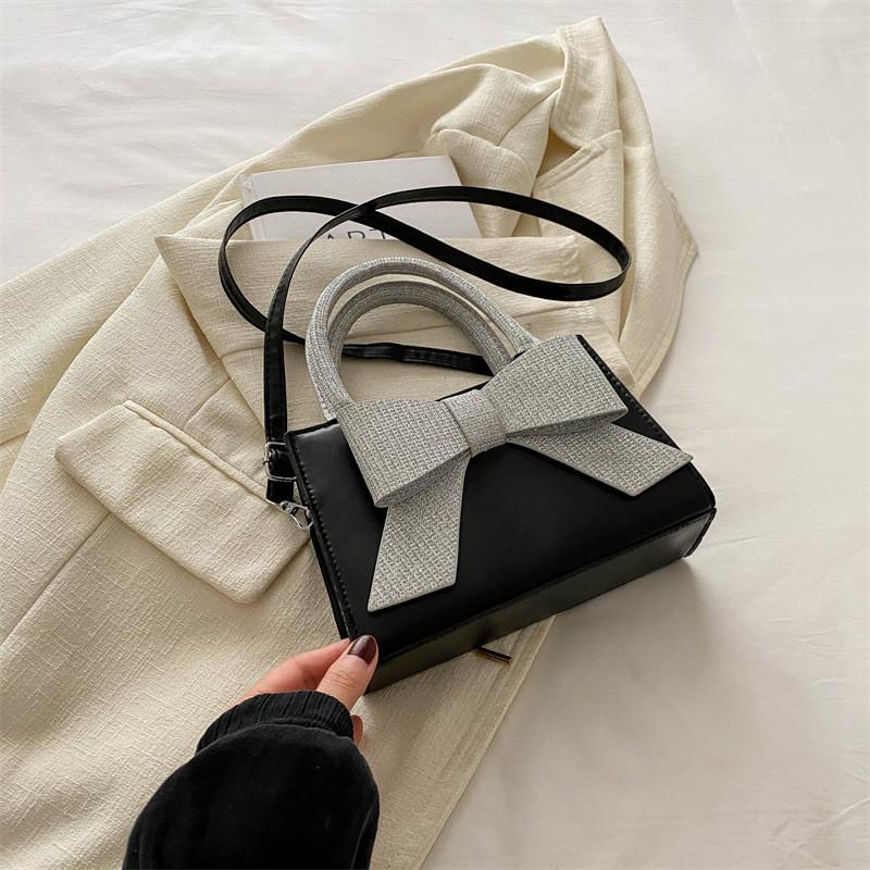 Chic Bowknot Handbag For Women Trendy Summer Crossbody Bag With Soft Pu Leather