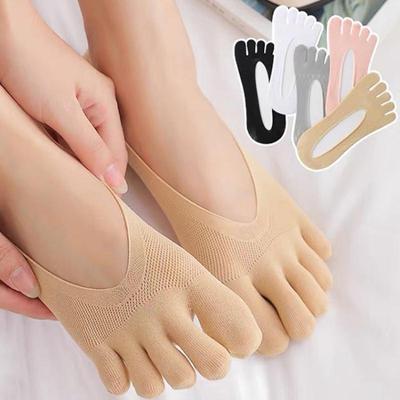 Yaz Beş Parmak Yoga Çorap Silikon kaymaz Görünmez Tekne Çorap kadın Katı Nefes Bölünmüş Ayak Çorap Beş Ayak Çorap