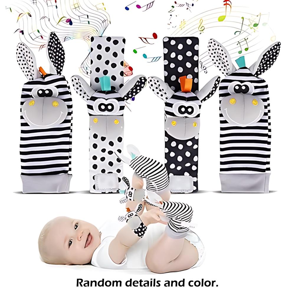 Baby Wrist Rattle Socks 0-12 Months Sensory Learning Toys for Infants Toddlers Early Educational Development Gifts