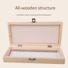 Drewniane Pudełko do Przechowywania Szkiełek Metalowy Zawias Bezpieczne Szkiełka Mikroskopowe Biologiczne Sprzęt Laboratoryjny Część na 50 szt. Szkiełek Mikroskopowych z Preparatami