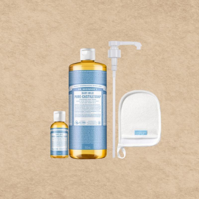 Dr. Bronner's Castile Soap Cleanser 950ml + 60ml, 1 Pcs