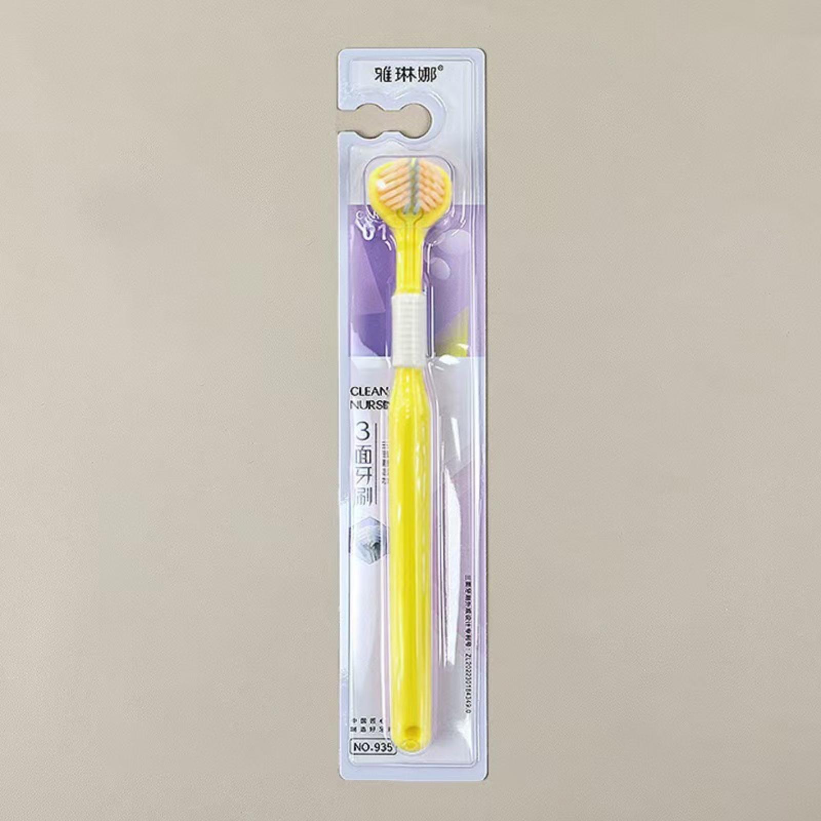 

-sided Soft-bristle Adult Tongue Scraper Macaron-coloured One Size жовтий