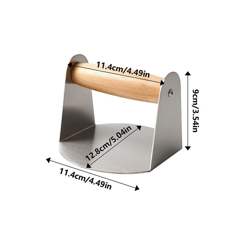 ZISIZ 430 Edelstahl Quadratische Fleisch- & Burgerpresse