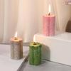 Handmade Aromatherapy Ice Flower Pillar Candle - Smokeless, Perfect for Home, Weddings, or Emergencies