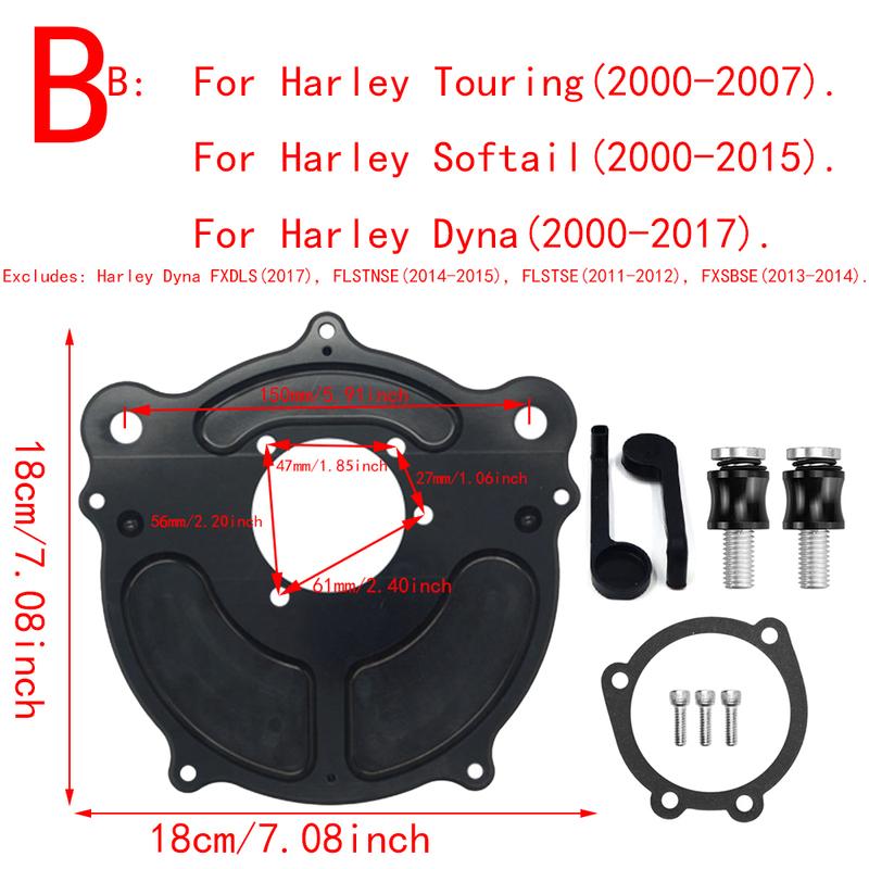 RSD Turbine Air Cleaner Matte Black Intake Filter For Harley Sportster XL 883 Dyna V-Rod Softail Fat Boy Touring Ultra FLHR FLHX