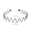 3/6 Stück Metall-Haarreifen Welle-Haarband Haarreif Sport Mode Haarband Unisex Elastisch Rutschfest Einfache Kopfschmuck-Accessoires