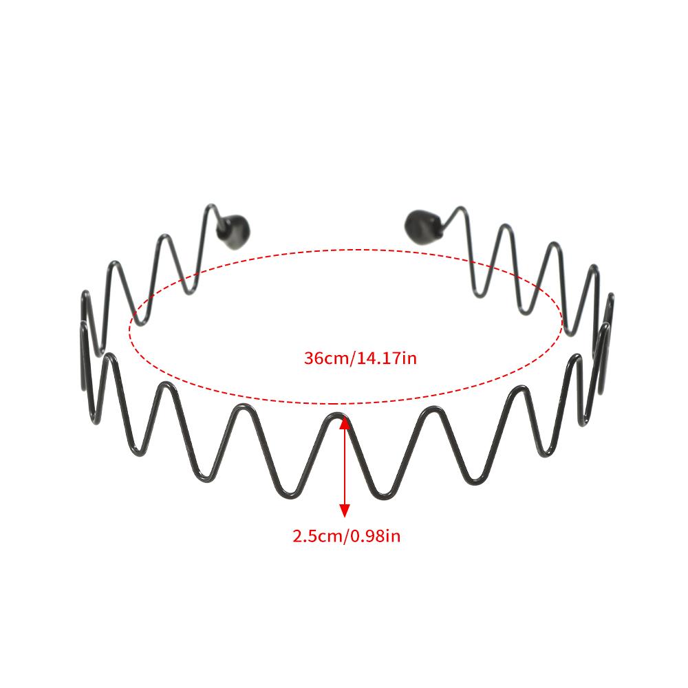 3/6 Stück Metall-Haarreifen Welle-Haarband Haarreif Sport Mode Haarband Unisex Elastisch Rutschfest Einfache Kopfschmuck-Accessoires