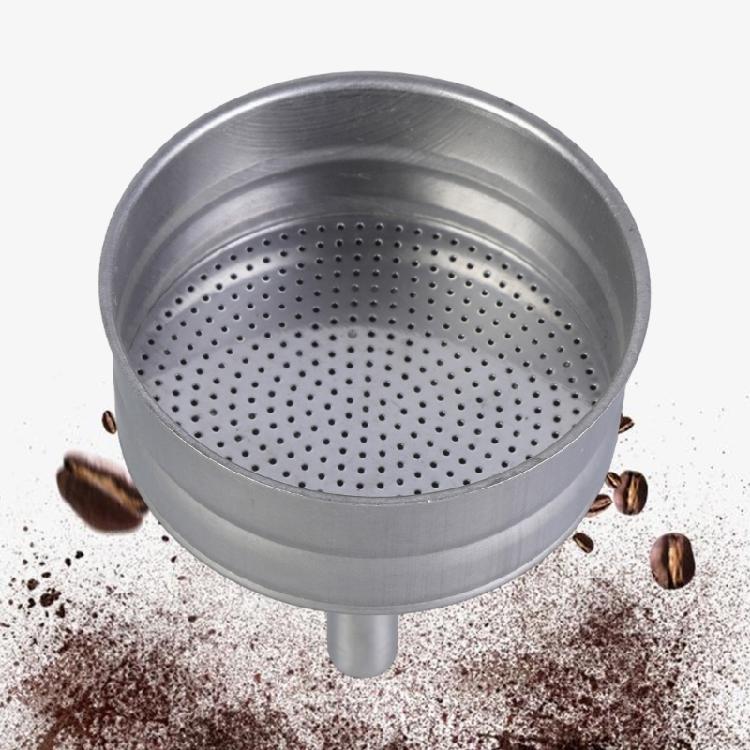 Professional Coffee Funnel Durable Stainless Steel Coffee Funnel Accessory Fit Most 6 Cup Espressos Maker