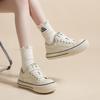 Kleine weiße Schuhe Damenschuhe Freizeitschuhe mit dicker Sohle Erhöhend Student Einzelne Schuhe Sportschuhe