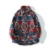 Winter Japanese Vintage Ethnic Style Thick Wool Blend Work Shirt Men Women Loose Fit Top Jacket