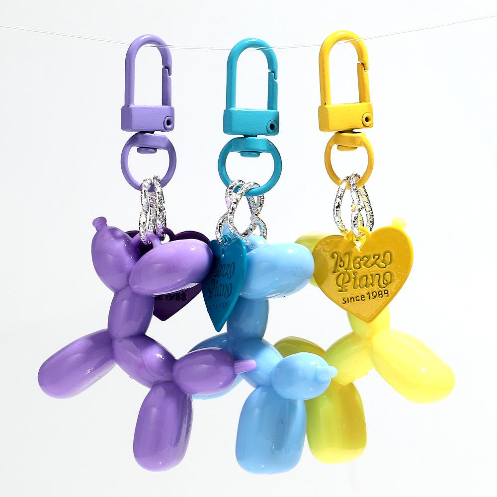 Funny Colorful Balloon Dog Car Keychain Clip Bag Charms for Women Cute Acrylic Puppy Keyring Phone Decoration Accessories Gifts